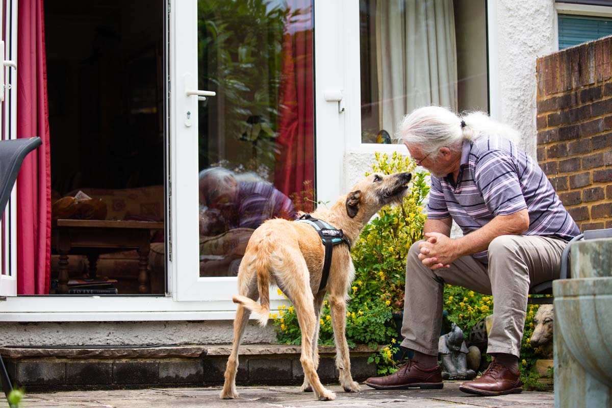 steve with his owner graham