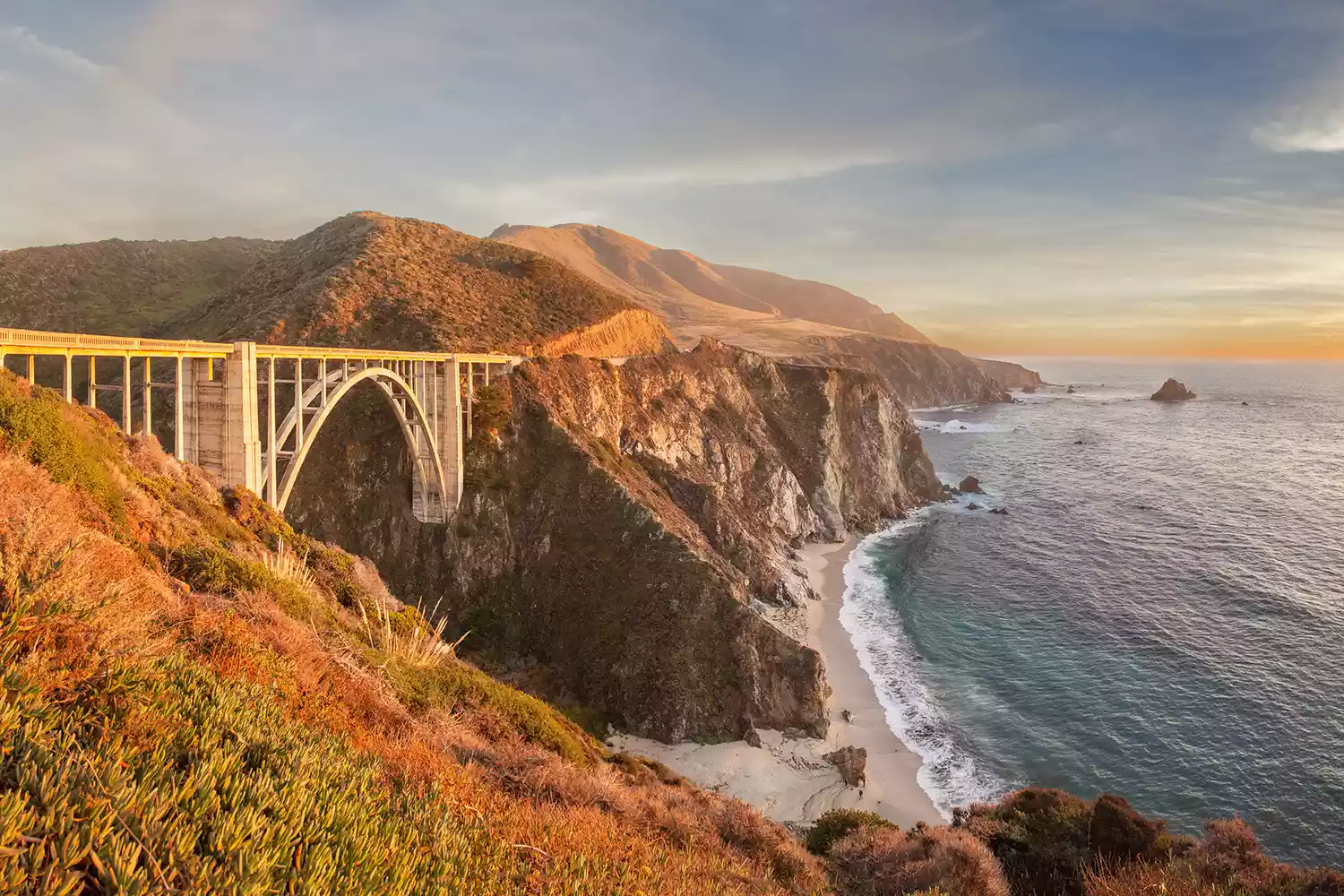 Bixby Bridge Sunset Panorama - Big Sur, CA