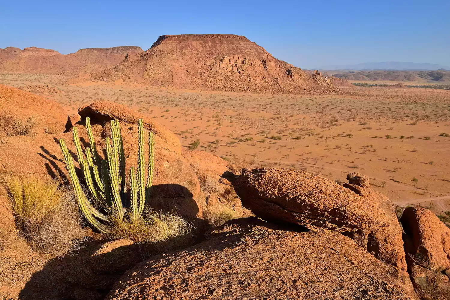 Africa, Namibia, Kunene Province, Namib Desert, Damaraland, Twyvelfontein, Aba Huab valley, granite landscape