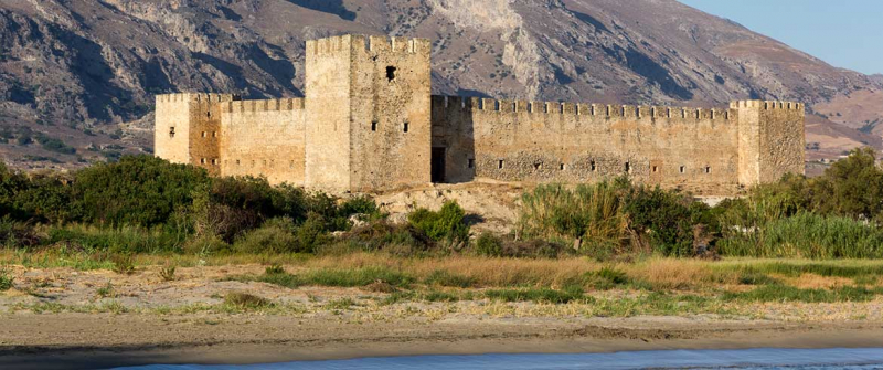 Illusions appear at the castle Frangokastello, Greece