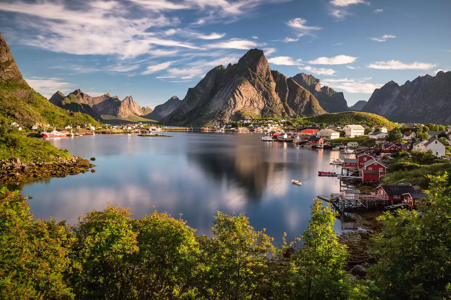 The beautiful town of Reine on Lofoten Islands