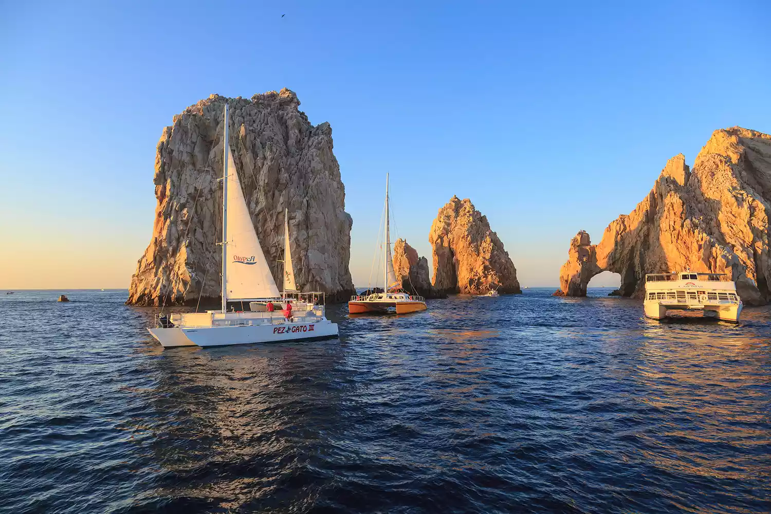 Catamans, near Land's End, Cabo San Lucas, Baja CA, Mexico.