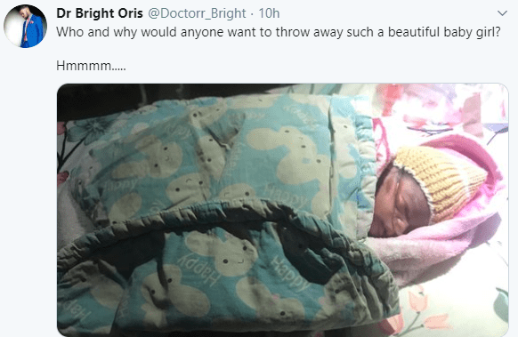 Nigerian doctor recounts how police officers rescued a baby girl dumped inside a dustbin (Photos, Videos)