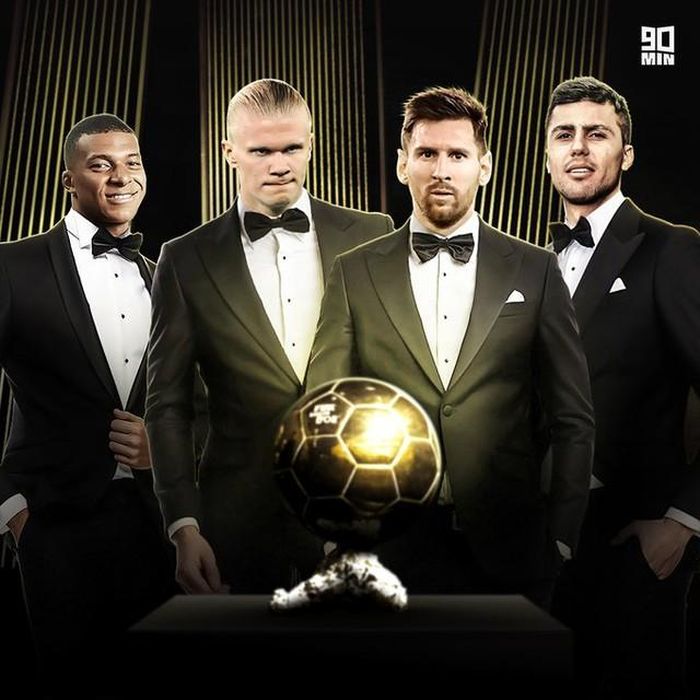 Marca and 90min both believe that Messi, Haaland, Mbappe and Rodri are the top 4 candidates for this year's Ballon d'Or title