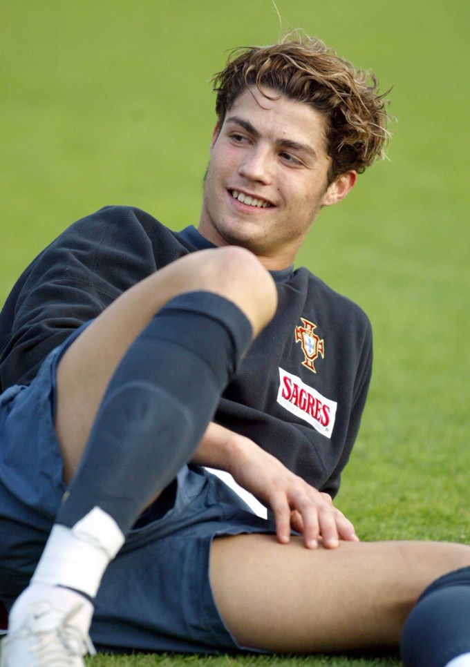 Cristiano Ronaldo at practice